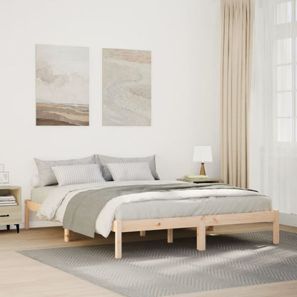Solid Pine Extra Long Bed Frame 160x210 cm - No Mattress