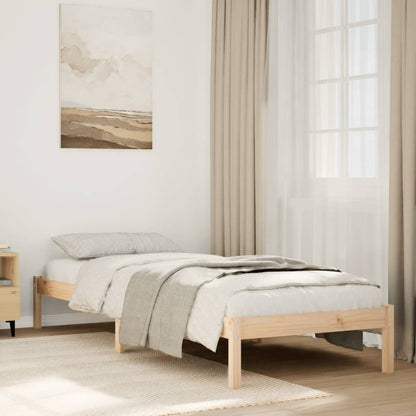 Solid Pine Extra Long Bed Frame 100x220 cm - No Mattress Included