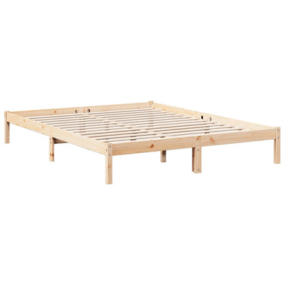 Solid Pine Extra Long Bed Frame 160x220 cm - No Mattress Included