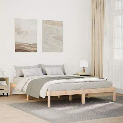 Solid Pine Extra Long Bed Frame 160x220 cm - No Mattress Included