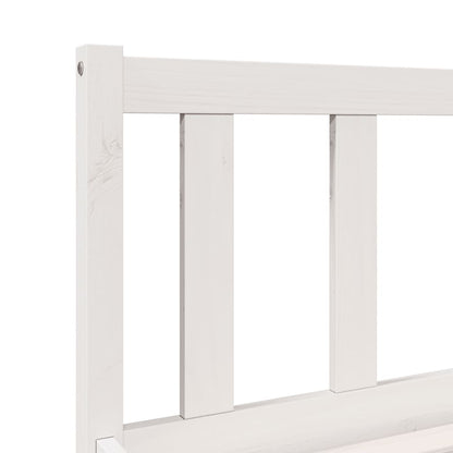 Solid Pine Extra Long Bed Frame 100x210 cm - White Finish