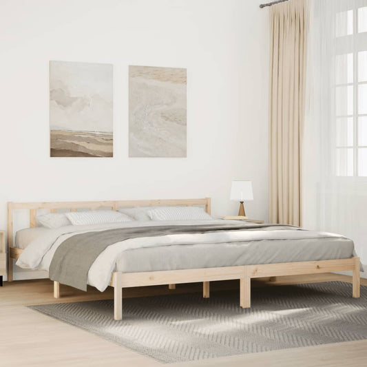Solid Pine Extra Long Bed Frame 180x210 cm - No Mattress Included