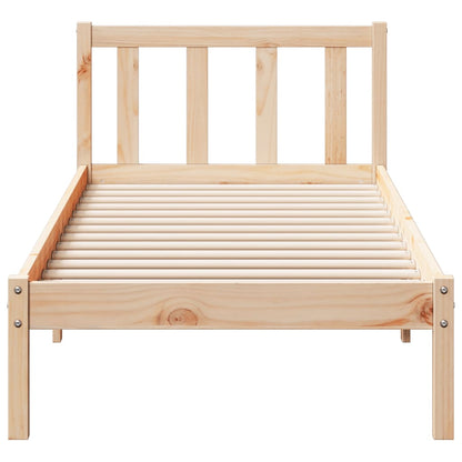 Extra Long Solid Pine Bed Frame 90x220 cm - No Mattress Included
