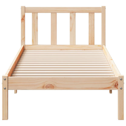 Solid Pine Extra Long Bed Frame 100x220 cm - No Mattress Included