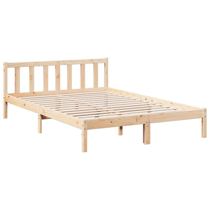 Solid Pine Extra Long Bed Frame 140x220 cm - No Mattress Included