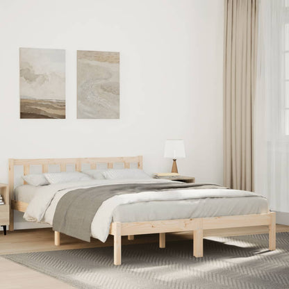 Solid Pine Extra Long Bed Frame 140x220 cm - No Mattress Included