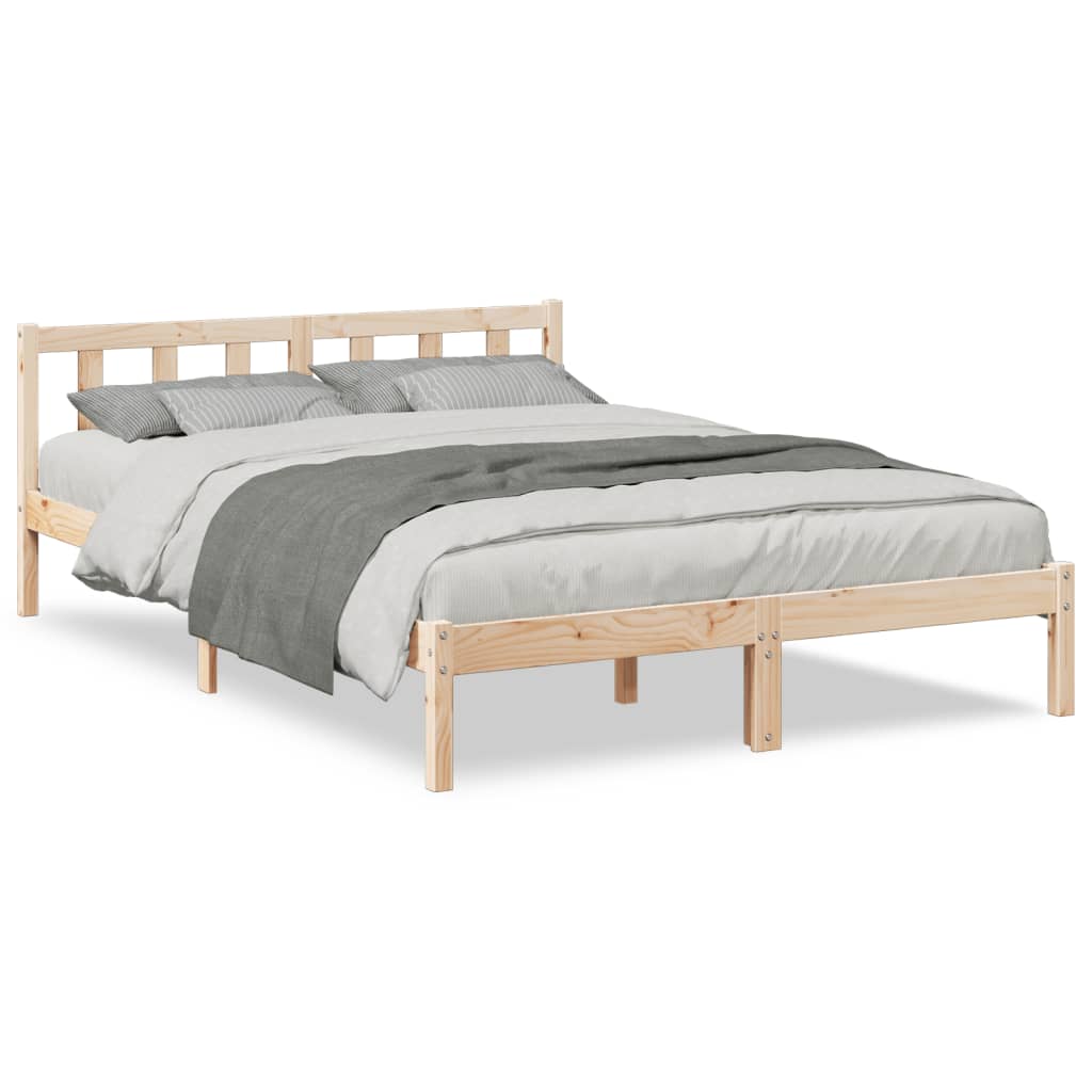 Solid Pine Extra Long Bed Frame 160x220 cm - No Mattress Included