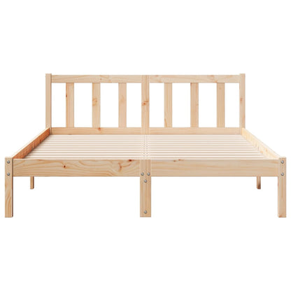 Solid Pine Extra Long Bed Frame 160x220 cm - No Mattress Included
