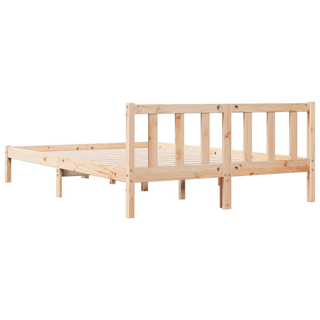 Solid Pine Extra Long Bed Frame 160x220 cm - No Mattress Included