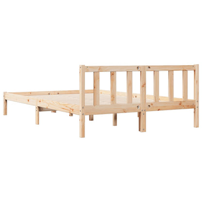 Solid Pine Extra Long Bed Frame 160x220 cm - No Mattress Included