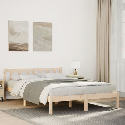 Solid Pine Extra Long Bed Frame 160x220 cm - No Mattress Included