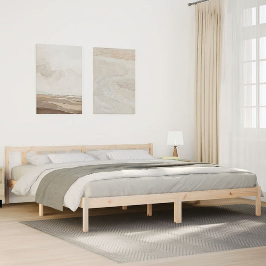 Solid Pine Extra Long Bed Frame 180x220 cm - No Mattress Included