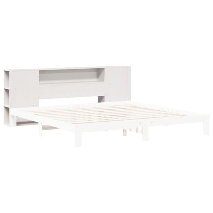 White Solid Pine Headboard with Storage 180cm
