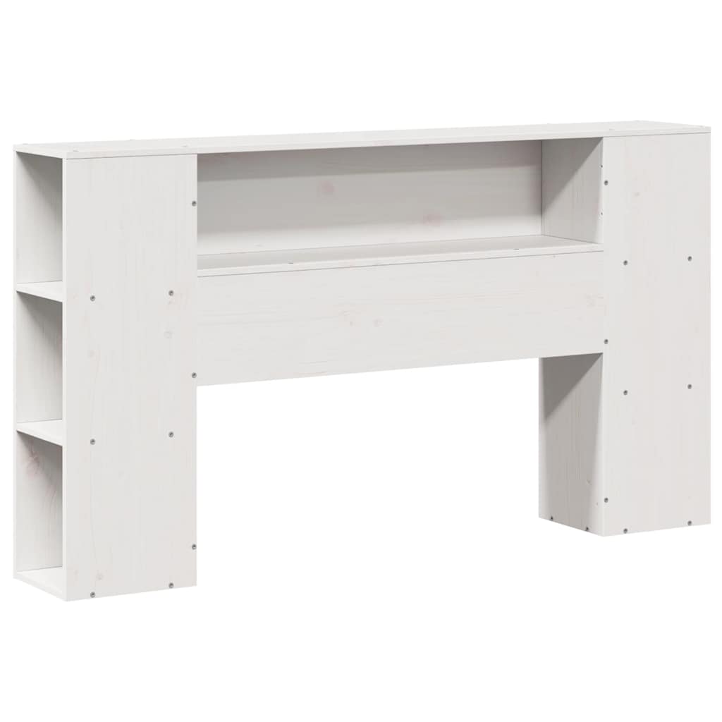 Solid Pine White Headboard with Storage, 150 cm - Stylish & Practical