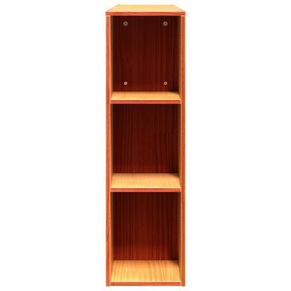 Solid Pine Wood Headboard with Storage - Wax Brown, 150 cm