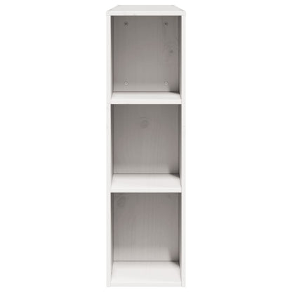 White Solid Pine Headboard with Storage - 140 cm
