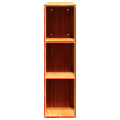 Solid Pine Headboard with Storage, Wax Brown, 135 cm