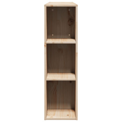 Solid Pine 120cm Headboard with Storage - Natural Wood Finish