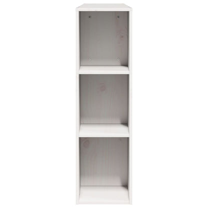 Solid Wood White Headboard with Storage, 120 cm - Pine Finish