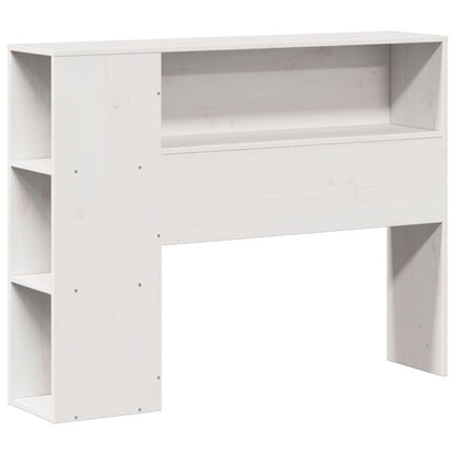 Solid Pine White Headboard with Storage - 100 cm