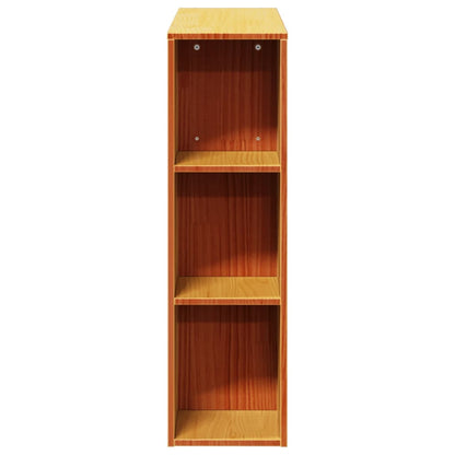Solid Pine Headboard with Storage, Wax Brown, 100cm