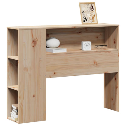 Solid Pine Headboard with Storage | 90 cm | Natural Wood Finish