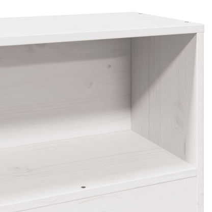White Solid Pine Headboard with Storage, 90 cm – Stylish & Durable