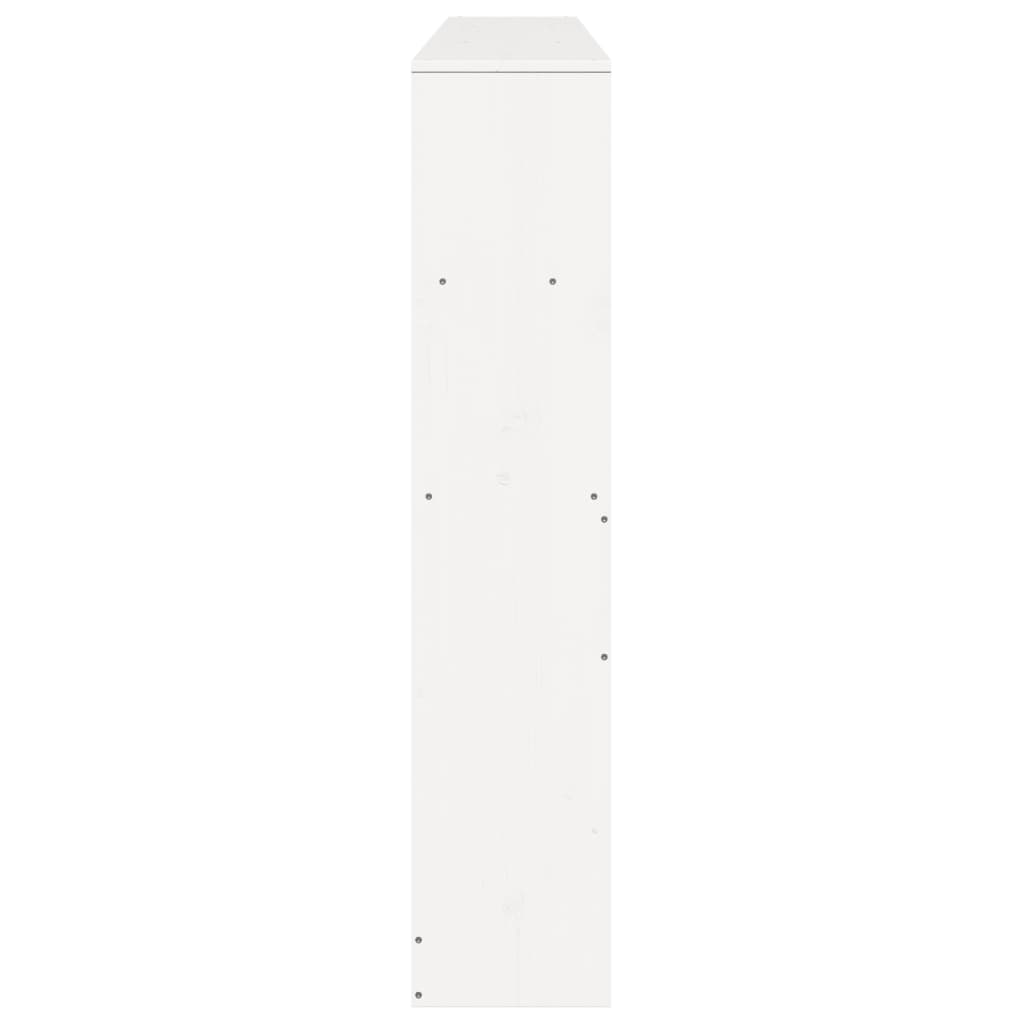 Solid Pine White Headboard with Storage, 200 cm Length