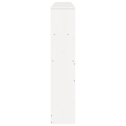 Solid Pine White Headboard with Storage, 200 cm Length