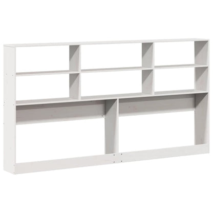 Solid Pine White Headboard with Storage, 200 cm Length
