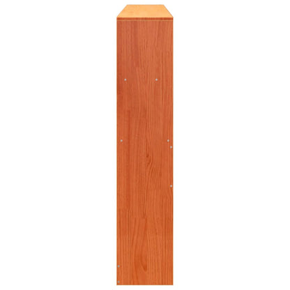 Wax Brown Pine Solid Wood Headboard with Storage, 200 cm