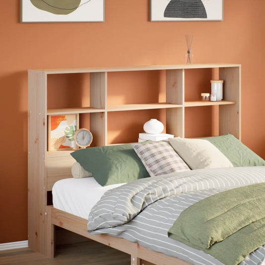 Solid Pine 160cm Headboard with Storage Compartments