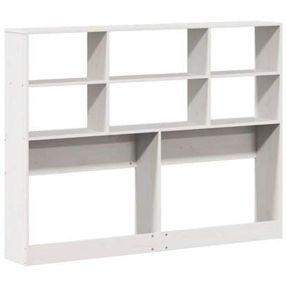 White Solid Pine Wood Headboard with Storage, 160 cm