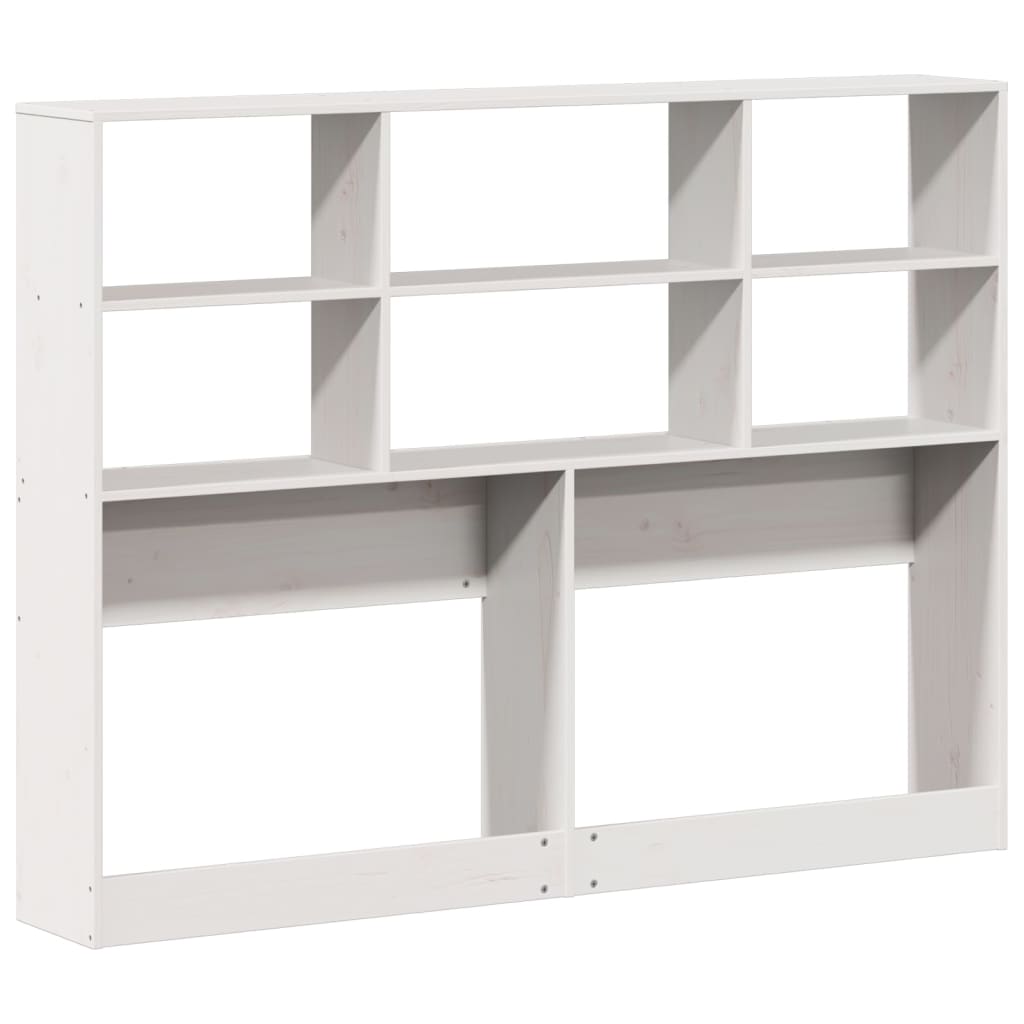 Solid Pine Headboard with Storage, White, 140 cm