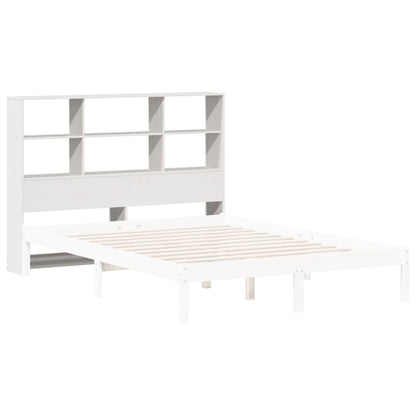 Solid Pine Headboard with Storage, White, 140 cm