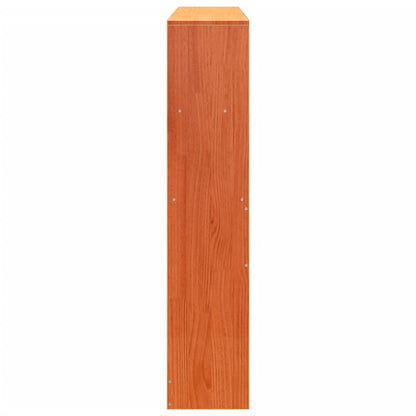 Solid Pine Headboard with Storage, Wax Brown, 140 cm