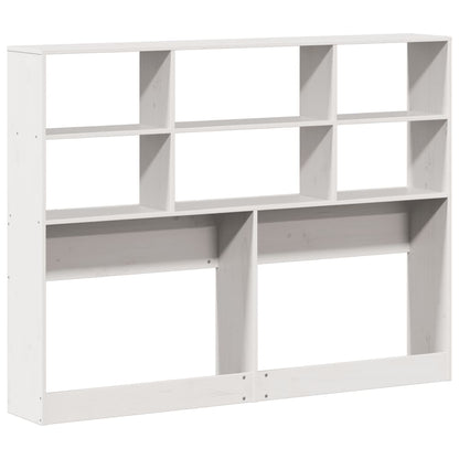 White Solid Pine Headboard with Storage, 120 cm - Stylish & Functional