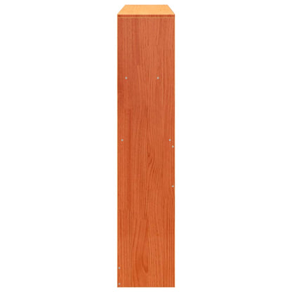Solid Pine Headboard with Storage, Wax Brown, 120cm