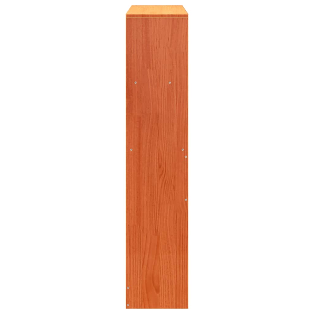 Wax Brown Pine Headboard with Storage, 100 cm, Solid Wood