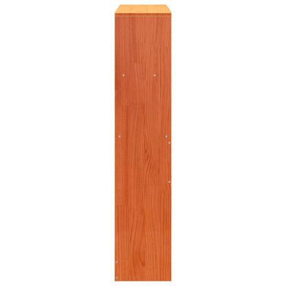 Wax Brown Pine Headboard with Storage, 100 cm, Solid Wood