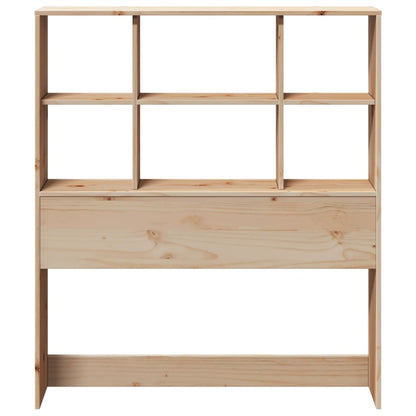 Solid Pine Headboard with Storage, 90 cm, Natural Wood Finish