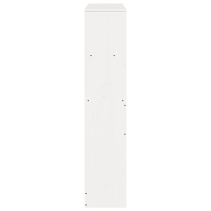 White Solid Wood Pine Headboard with Storage, 90 cm