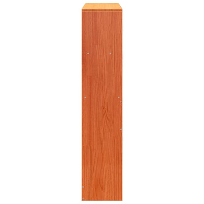 Solid Wood Pine Storage Headboard, Wax Brown, 90 cm