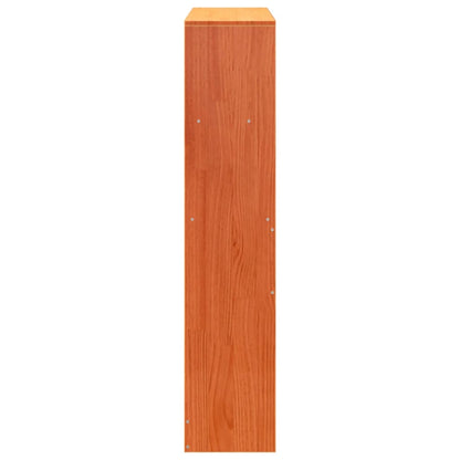 Solid Pine Wood Headboard with Storage, Wax Brown, 75cm