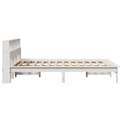 Bookcase Bed without Mattress White 120x200 cm Solid Wood Pine