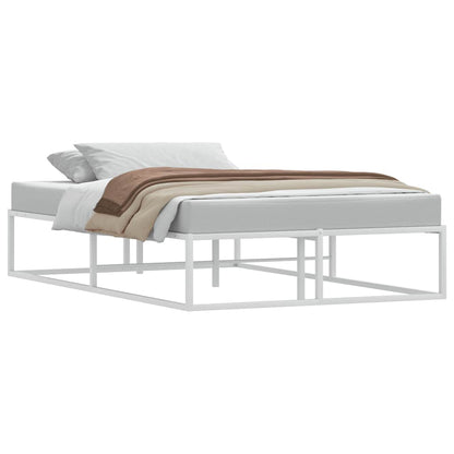 White Metal Bed Frame 120x200 cm - No Mattress Included