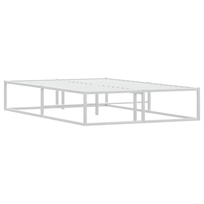 White Metal Bed Frame 120x200 cm - No Mattress Included