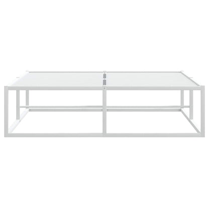 White Metal Bed Frame 120x200 cm - No Mattress Included