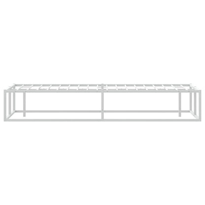 White Metal Bed Frame 120x200 cm - No Mattress Included