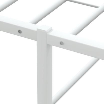 White Metal Bed Frame 120x200 cm - No Mattress Included